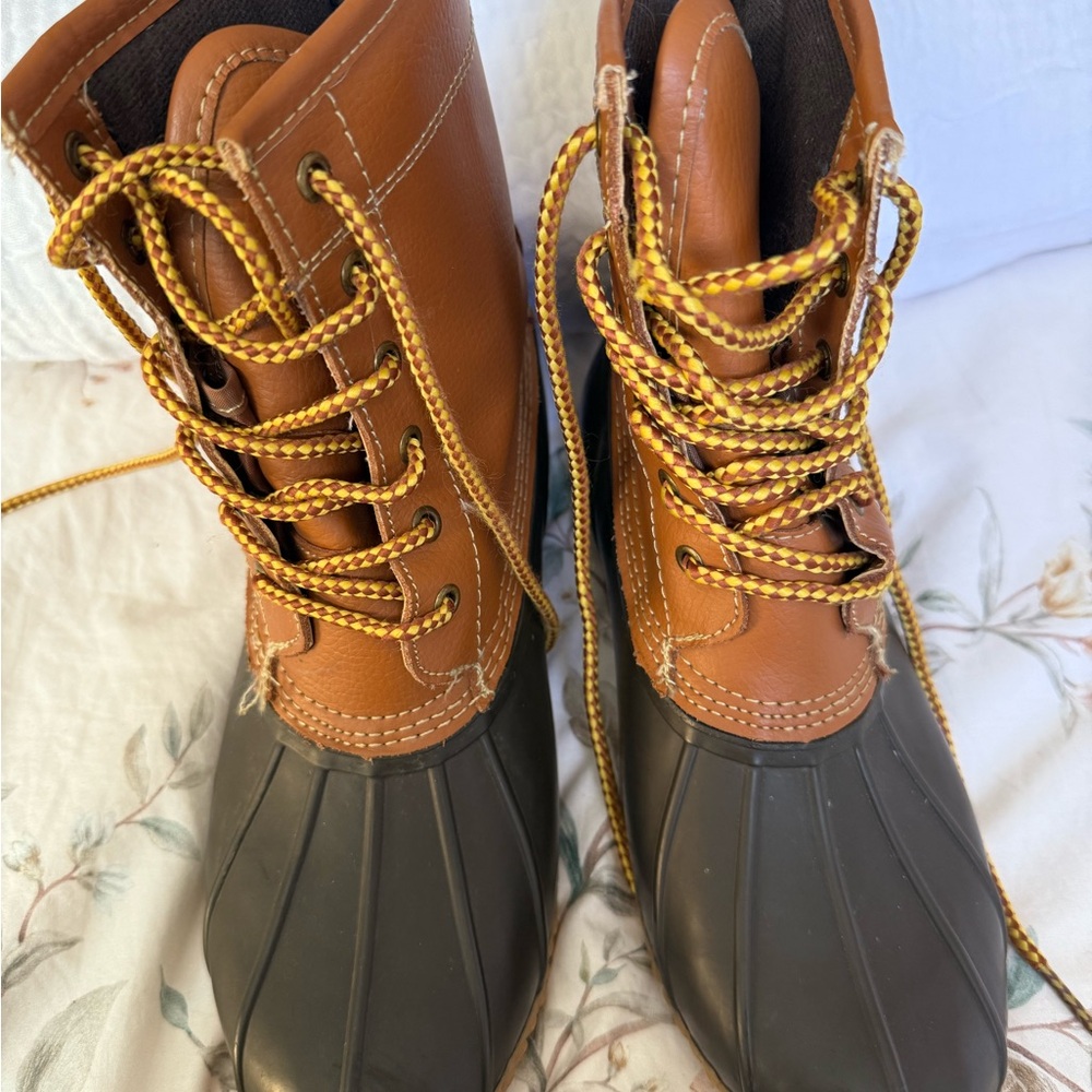 Brown and Black Duck Boots ( from target )